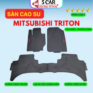 Thảm Lót Sàn Cao Su Mitsubishi Triton 2017-2019, Cao su đúc Không Mùi , Vừa Khít Form Xe- Chống Nước, Mẫu NISSIN
