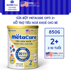 Sữa Bột METACARE OPTI Nutricare Vị Thanh Nhạt Tiêu Hoá Khoẻ Tăng Cân Cao Lớn Dinh Dưỡng Cho Bé Từ 0-10 Tuổi Lon 850G