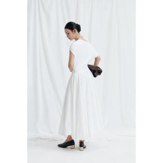 [NEW7] Đầm Dài Trễ Vai Form Tùng Bí Phối Vải, Chất Vải Thun Co Giãn Thoải Mái Thanh Lịch, WDD101 SOME HOW STORE