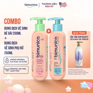 Combo Dung Dịch Vệ Sinh Mẹ & Bé Gái BIMUNICA từ 0+ - Tăng Miễn Dịch, Cân Bằng pH