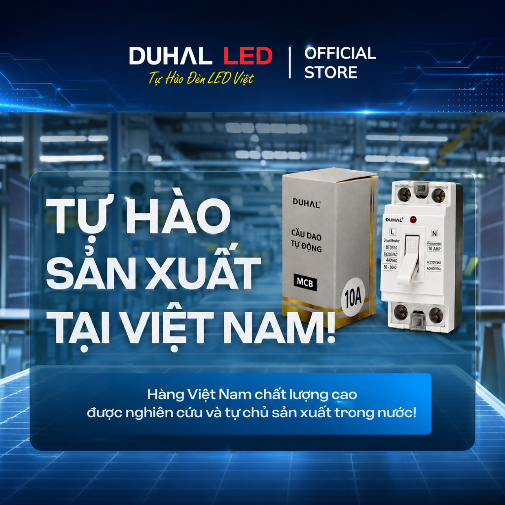 CB Cóc DUHAL S7D5, Cầu Dao Điện MCB Có Đèn Báo An toàn 10A 15A 20A 30A 40A