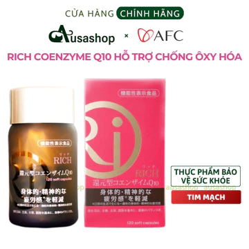 Rich Coenzyme Q10 - Hộp 120v - Viên Uống - Hỗ trợ Chống Ôxy Hóa - Chính Hãng Nhật Bản