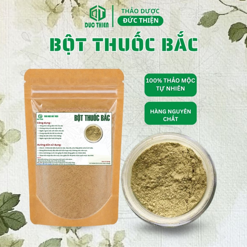 Bột Thu0c Bắc 24 Vị Nguyên Chất Đức Thiện (Mịn, Sạch, Thơm) - Ủ Siêu Trắng Da, Đẩy Lùi Sắc Tố Da