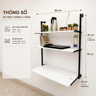 Kệ Decor treo tường , có tầng kệ to gấp gọn, làm bàn làm việc, bàn học, máy tính