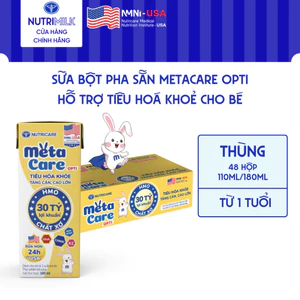 Thùng 48 Hộp Sữa Bột Pha Sẵn METACARE OPTI Nutricare Sữa Non 24h Bé Tiêu Hoá Khoẻ Tăng Cân Cao Lớn Tăng Cường Đề Kháng