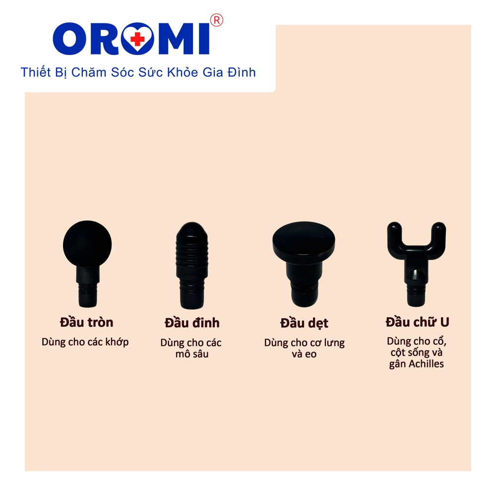 Máy Massage Cầm Tay OROMI ORM-677 - Súng matxa cơ bắp, lưng vai cổ - Mát xa toàn thân