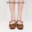 - Giày sục balletcore chấm bi nữ tính kiểu dáng basic style Hàn màu nâu chấm bi - EL133