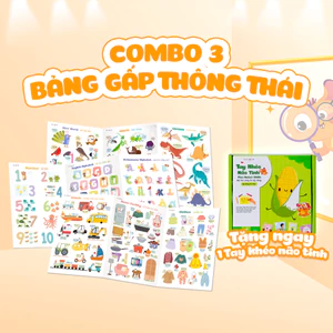 Bảng giáo dục chữ cái cho bé Tiếng Anh Bảng gấp thông thái Lalala baby đồ chơi nhiều chủ đề thú vị