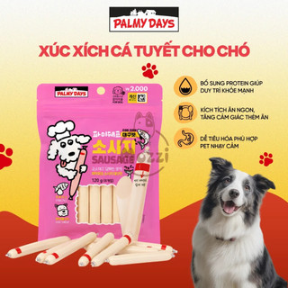 [Gói 120gr] Xúc xích thịt gà | cá tuyết cho chó Palmy Days  Hàn Quốc