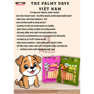 [Gói 120gr] Xúc xích thịt gà | cá tuyết cho chó Palmy Days  Hàn Quốc