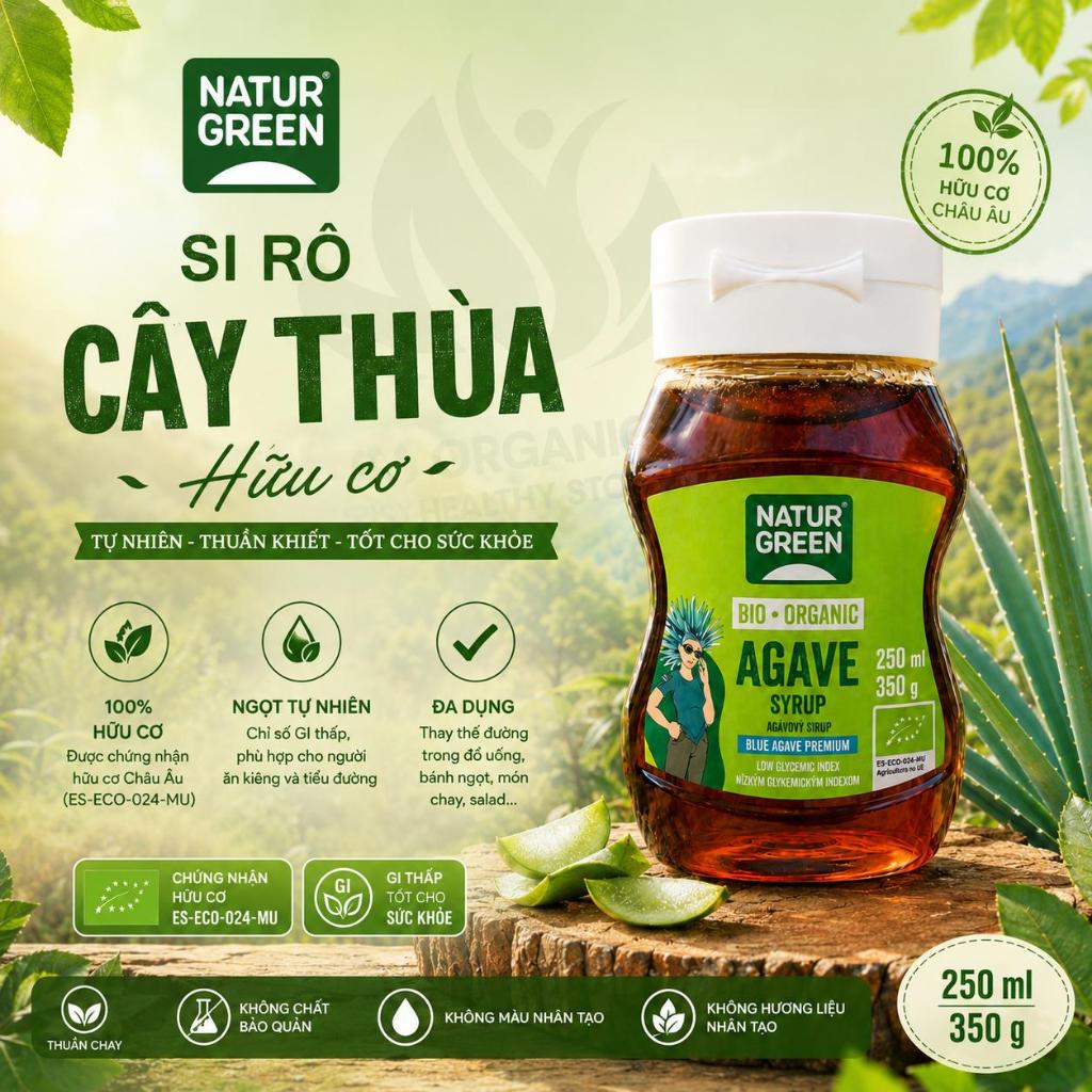 Siro Agave Mật Cây Thùa Hữu Cơ NaturGreen Agave Syrup (250ml/360g)