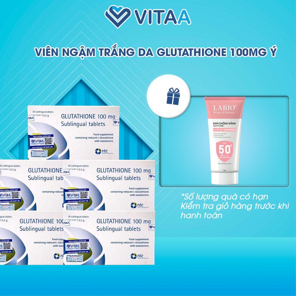 vin ngm glutathione trng da Glutathion hp 30v Vin Ngm Trng Da Glutathione