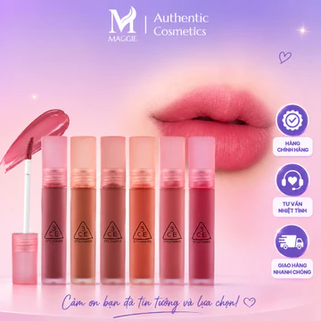 Son Tint 3CE Blur Water Tint và 3CE Syrup Layering Tint Lâu Trôi Không Lem Khi Đeo Khẩu Trang