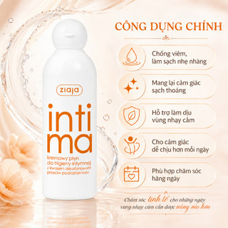Dung Dịch Vệ Sinh Phụ Nữ Intima Cam Cho Vùng Nhạy Cảm Sạch Thoáng Mềm Mại 200ml