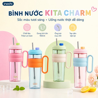 Bình Nước Inochi Kita Cho Mọi Lứa Tuổi – Nhẹ, Dễ Cầm, Nắp Chống Tràn, Đi Học, Đi ChơI, Chơi Thể Thao