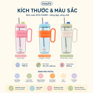 Bình Nước Inochi Kita Cho Mọi Lứa Tuổi – Nhẹ, Dễ Cầm, Nắp Chống Tràn, Đi Học, Đi ChơI, Chơi Thể Thao