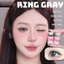 Lens mắt Ring Gray màu xám mắt mèo long lanh viền mảnh - size vừa, thương hiệu Babiee, hsd 12 tháng