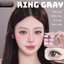 Lens mắt Ring Gray màu xám mắt mèo long lanh viền mảnh - size vừa, thương hiệu Babiee, hsd 12 tháng