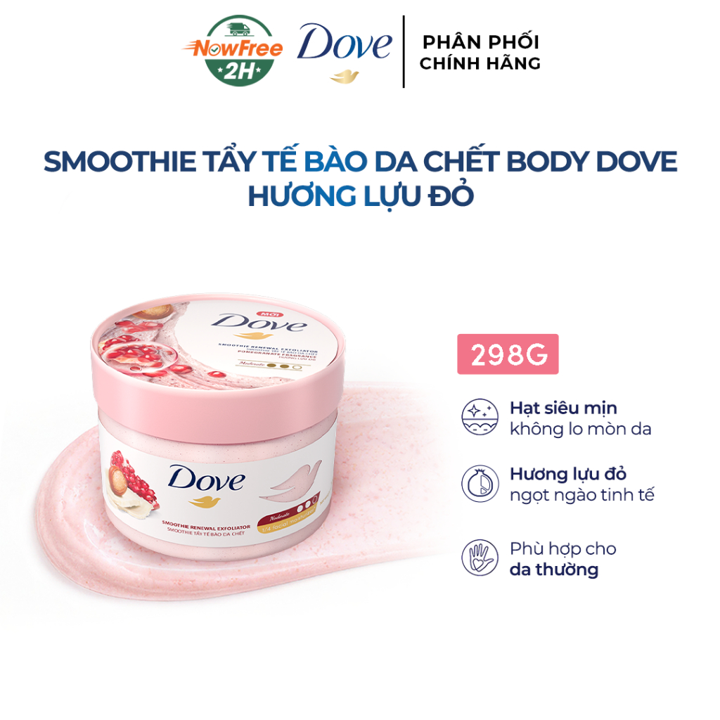 Tẩy Da Chết Toàn Thân Dove Exfoliating Body Polish 225g ; giúp massage da, thư giãn , Chăm Da Sáng Mịn