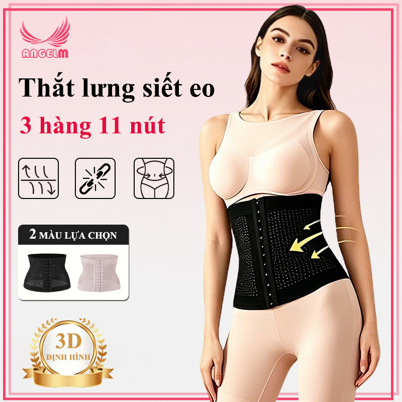 ANGEL MOMMY Đai Nịt Bụng Thông Hơi Chống Cuộn thế hệ mới Áo nẹp bụng nữ cao cấp 8824