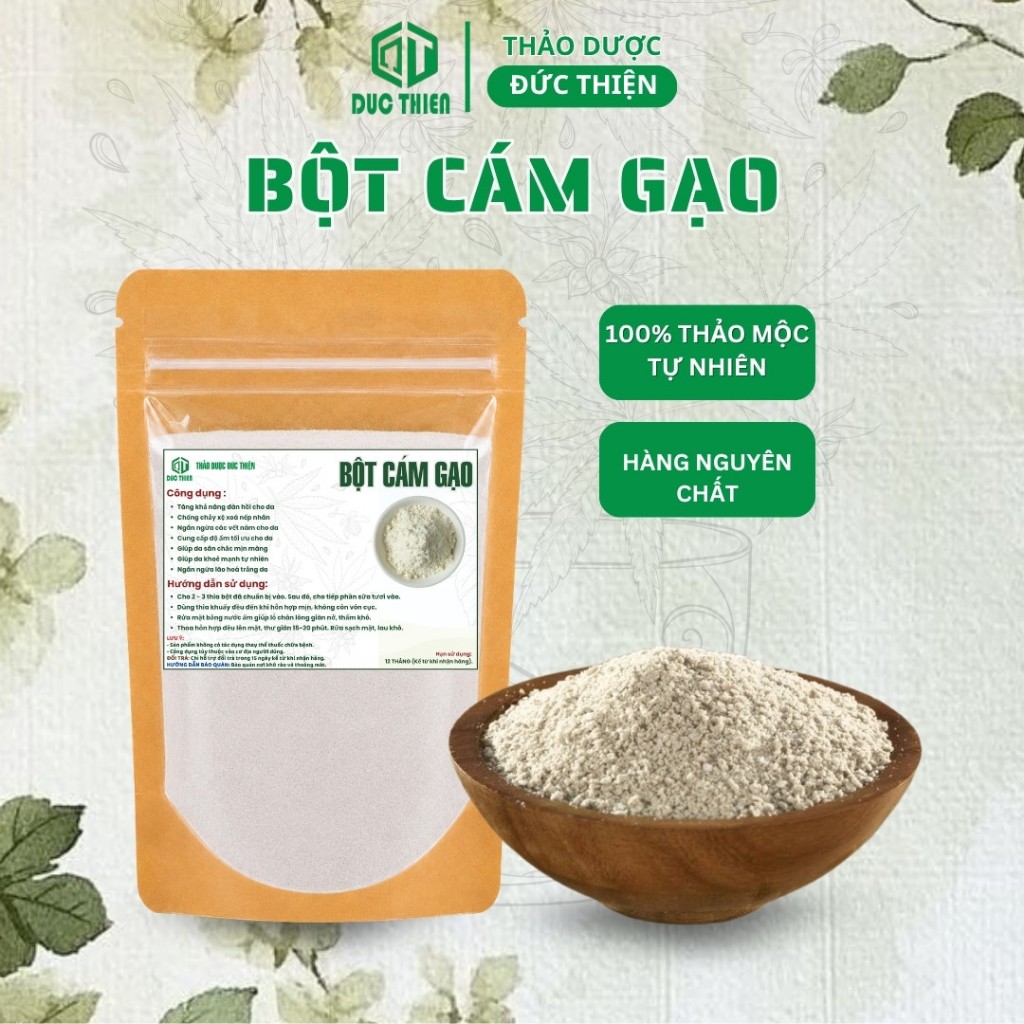 Bột Cám Gạo Sữa Đức Thiện (Mịn, Sạch, Thơm) - Dưỡng Trắng, Tẩy Tế Bào, Sáng Mịn Da, Trắng Da