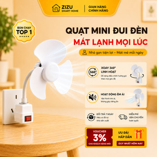 Quạt Trần Mini Gắn Đui Đèn 3 Cánh,Quạt Trần Mini,Có Phích Cắm,Tiết Kiệm Điện,Nhỏ Gọn,Dễ Lắp,Làm Mát