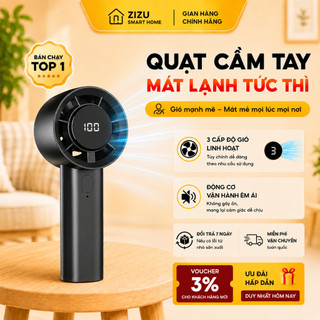 Quạt cầm tay mini tốc độ gió mạnh siêu mát, nhỏ gọn tiện lợi, thiết kế nhỏ nhẹ, dễ dàng cầm nắm