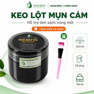 Gel Lột Mụn Đầu Đen Ngân Bình 50g - Hỗ Trợ Làm Sạch Mụn Cám Tặng Cọ Chính Hãng