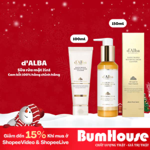 Sữa rửa mặt 2in1 d'Alba thuần chay Return Oil Cream Cleanser 100ml 150ml