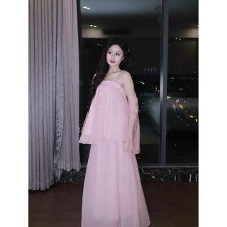 Set áo kèm chân váy Voan tơ nến tiểu thư S176