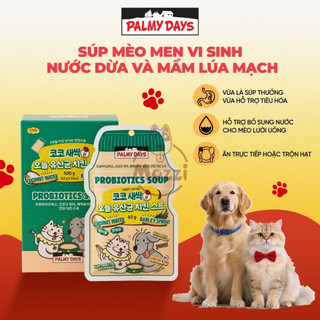 Palmy Days Súp gà men vi sinh hỗ trợ đường ruột cho chó mèo Hàn Quốc