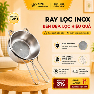 Ray Lọc Inox 304 - Lọc Siêu Mịn,Lọc Sữa Đậu Nành,Bột,Nước Cốt Dừa, Sàng Lọc Gạo - Tay Cầm Dài Cầm Tay,Tiện Dụng