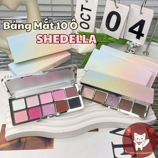 【VOUCHER GIẢM 10K】Bảng Phấn Mắt SHEDELLA 10 Ô Pastel Cầu Vồng Mùa Hè, Nhũ Lì (MÃ BD)