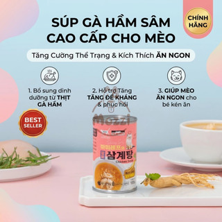[Lon 155gr] Súp gà hầm sâm cho chó mèo Palmy Days Hàn Quốc
