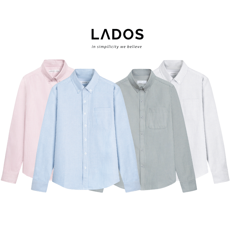 [OUTLET - KHÔNG ĐỔI TRẢ] Áo sơ mi nam dài tay sọc vải oxford cao cấp LADOS-8126 thời trang trẻ trung, có túi | BigBuy360 - bigbuy360.vn