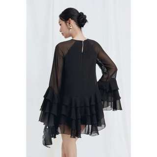 [N6] Đầm Ngắn Tơ Tay Bèo Bloom Dress, Chất Vải Tơ Gân Thoải Mái, WDN173, SOME HOW STORE