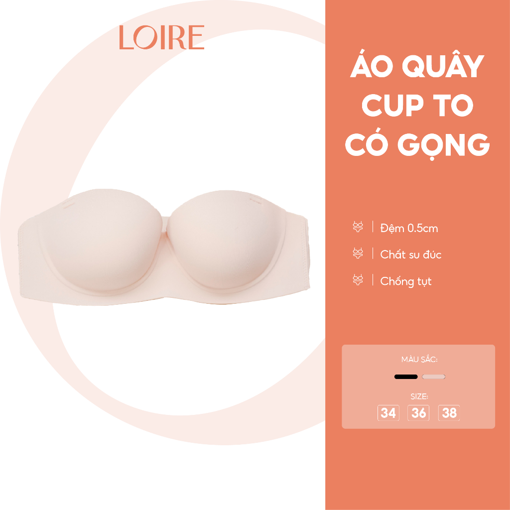 [ÁO QUÂY CUP TO]Áo Quây Chống Tụt Loirechic BRQ171 Có Gọng Đệm 1cm