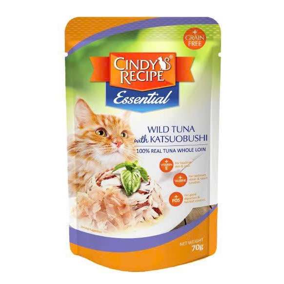 Pate Cho Mèo Cindy Recipe 70g – Dạng Thạch Cá Ngừ, Thịt Gà | Thức Ăn Mềm Cho Mèo Con & Trưởng Thành