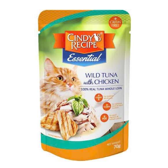 Pate Cho Mèo Cindy Recipe 70g – Dạng Thạch Cá Ngừ, Thịt Gà | Thức Ăn Mềm Cho Mèo Con & Trưởng Thành