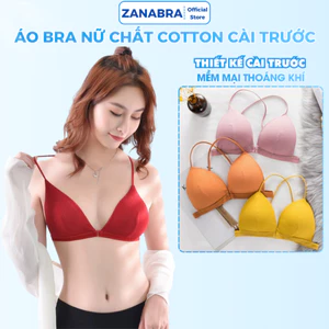 Áo Bra Nữ Cài Trước, Áo Ngực Không Gọng, Bra 2 Dây Mút Mỏng ZANABRA B715