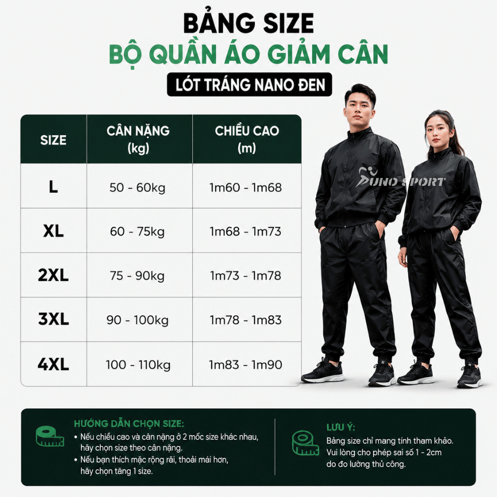 Bộ Quần Áo Giảm Cân Nam Nữ Sinh Nhiệt Giữ Nhiệt Xông Hơi Chạy Bộ Tập Gym Cho Người Béo Tráng Nano