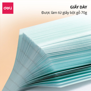 Set 100 Giấy Note Kẻ Ngang Màu Pastel Deli, Giấy Ghi Chú Học Từ Vựng, Lập Kế Hoạch, Văn Phòng