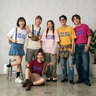 Áo Thun Nam Nữ Oversize 100% Cotton Cao Cấp CLARO - NEVER GIVE UP