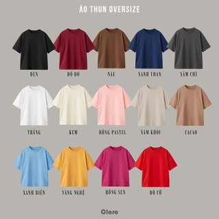 Áo Thun Nam Nữ Oversize 100% Cotton Cao Cấp CLARO - NEVER GIVE UP