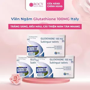 Viên Ngậm Trắng Da Glutathione Chính Hãng 100mg Nhập Khẩu Italy Hàng Công ty đầu đủ giấy tờ