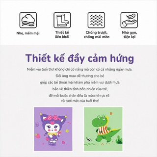 Bọc Giày Đi Mưa Trẻ Em Chống Nước | Bao Giày Chống Trơn Cho Bé Có Khóa Kéo Chống Thấm Size 26-38
