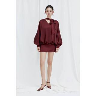 [N6] Đầm Ngắn Cloudy Bow Style, Chất Vải Lụa Tô Châu Thoải Mái, WDN168, SOME HOW STORE