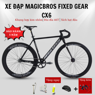Xe Đạp MAGICBROS FIXED GEAR CX6 Khung Nhôm Không Mối Hàn Vành Cao Hub Legend Thiết Kế Đường Phố Cá Tính