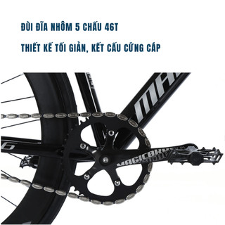 Xe Đạp MAGICBROS FIXED GEAR CX6 Khung Nhôm Không Mối Hàn Vành Cao Hub Legend Thiết Kế Đường Phố Cá Tính
