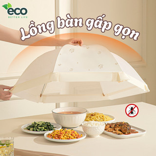 Lồng Bàn Vải Gấp Gọn Thông Minh Lưới Thoáng Khí Đậy Thức Ăn Chống Bụi, Chống Côn Trùng Tiện Lợi